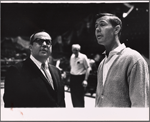 Allan Sherman and Johnny Carson in the 1964 stage event Salute to the President
