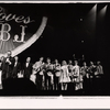 Allan Sherman [left] and unidentified others in the 1964 stage event Salute to the President