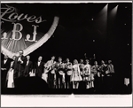 Allan Sherman [left] and unidentified others in the 1964 stage event Salute to the President