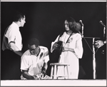 Joan Baez and unidentified in the 1964 stage event Salute to the President