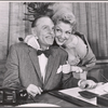 Jerome Cowan and Vivian Blaine in publicity for the stage production Say, Darling