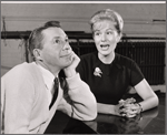 David Wayne and Nancy Olson in rehearsal for the stage production Send Me No Flowers