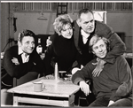 Harry Guardino, Estelle Parsons, Jose Quintero and Brian Bedford in rehearsal for the stage production The Seven Descents of Myrtle