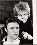 Harry Guardino and Estelle Parsons in rehearsal for the stage production The Seven Descents of Myrtle