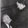 Ed Begley and Anne Hegira in rehearsal for the stage production A Shadow of My Enemy