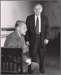 Gene Raymond and Ed Begley in rehearsal for the stage production A Shadow of My Enemy