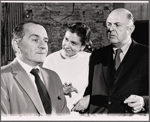 Martin Gabel, Elizabeth Wilson and John McGiver in rehearsal for the stage production Sheep on the Runway