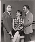 Leland Hayward, Julie Harris and William Shatner in rehearsal for the stage production A Shot in the Dark