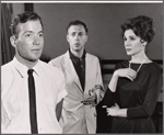 William Shatner, Gene Saks and Louise Troy in rehearsal for the stage production A Shot in the Dark