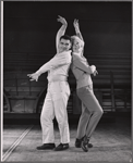 Richard D'Arcy and Carol Channing in rehearsal for the stage production Show Girl