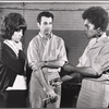 Rita Moreno, Gabriel Dell and unidentified in rehearsal for the stage production The Sign in Sidney Brustein's Window