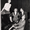 Leueen MacGrath, Hildegarde Neff, Don Ameche and Cole Porter in rehearsal for the stage production Silk Stockings