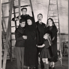 Katherine Squire, Whitfield Connor, Hale Gabrielson, Karen Sue Trent and unidentified others in the 1955 stage production of Six Characters in Search of an Author