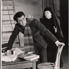 Katherine Squire and unidentified [left] in the 1955 stage production of Six Characters in Search of an Author