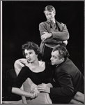 Barbara Colby, Richard Dysart and unidentified [top] in the 1963 stage production of Six Characters in Search of an Author