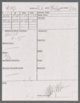 Stage manager's log