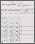 Stage manager's log