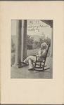 Seven photographs. SLC on a verandah, smoking. Photograph series, "the progress of a moral purpose..." Printed version of all seven pictures with accompanying introduction.