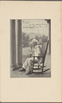Seven photographs. SLC on a verandah, smoking. Photograph series, "the progress of a moral purpose..." Printed version of all seven pictures with accompanying introduction.