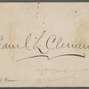 Miscellaneous autograph materials.

