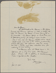 Lyon, Isabel. Holograph notes on a photograph of Mr. Clemens and Col. Higginson.