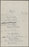 ["Mark Twain"-Cable readings.] Draft of program for Wednesday [Oct. 15 1884?]