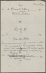 ["Mark Twain"-Cable readings.] Draft of program for Wednesday [Oct. 15 1884?]