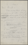 ["Mark Twain"-Cable readings.] Draft of 5 programs, November 1884, in SLC's hand.