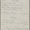 ["Mark Twain"-Cable readings.] Draft of 5 programs, November 1884, in SLC's hand.