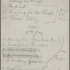 ["Mark Twain"-Cable readings.] Draft of 5 programs, November 1884, in SLC's hand.