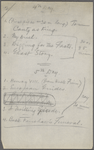 ["Mark Twain"-Cable readings.] Draft of 5 programs, November 1884, in SLC's hand.