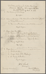 "Mark Twain"-Cable readings. MS draft of program for music hall in Springfield, Mass., Nov. 7 [-8], 1884