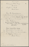 "Mark Twain"-Cable readings. MS draft of program for music hall in Springfield, Mass., Nov. 7 [-8], 1884