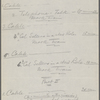 ["Mark Twain"-Cable readings.] Draft of 3 programs, for Baltimore, Washington, Philadelphia, Toronto and Detroit