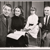Michael Langham, Zoe Caldwell, Jay Presson Allen and Robert Whitehead in rehearsal for the stage production The Prime of Miss Jean Brodie