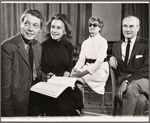 Michael Langham, Zoe Caldwell, Jay Presson Allen and Robert Whitehead in rehearsal for the stage production The Prime of Miss Jean Brodie