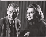Michael Langham and Zoe Caldwell in rehearsal for the stage production The Prime of Miss Jean Brodie