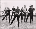 Michael Bennett and ensemble in rehearsal for the stage production Promises, Promises