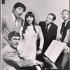Burt Bacharach, Jerry Orbach, Jill O'Hara, Robert Moore and Playwright Neil Simon in rehearsal for the stage production Promises, Promises