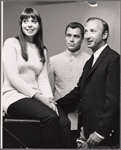 Jill O'Hara, Edward Winter and Playwright Neil Simon in rehearsal for the stage production Promises, Promises