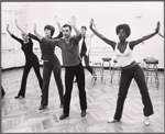 Michael Bennett and ensemble in rehearsal for the stage production Promises, Promises