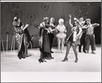 Carrie Wilson, Margot Albert, Glenn Kezer, Florence Tarlow, Madeline Kahn, George S. Irving and Pierre Epstein in the Off-Broadway stage production Promenade