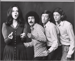 Judy Kahan, Paul Kreppel, Munson Hicks and Sam Jory of the comedy troupe The Proposition