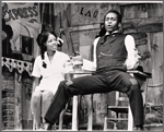 Melba Moore and Cleavon Little in the stage production Purlie