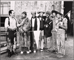 Sherman Hemsley [left] and unidentified others in the stage production Purlie