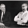 Shepperd Strudwick and Arthur Miller in rehearsal for the touring stage production The Price