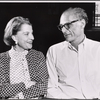 Betty Field and Arthur Miller in rehearsal for the touring stage production The Price