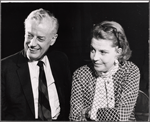 Shepperd Strudwick and Betty Field in rehearsal for the touring stage production The Price