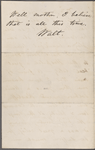 Whitman, Louisa Van Velsor, mother, ALS to. Dec. 18, 1866.