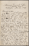 Whitman, Louisa Van Velsor, mother, ALS to. Jan. 22, 1867.